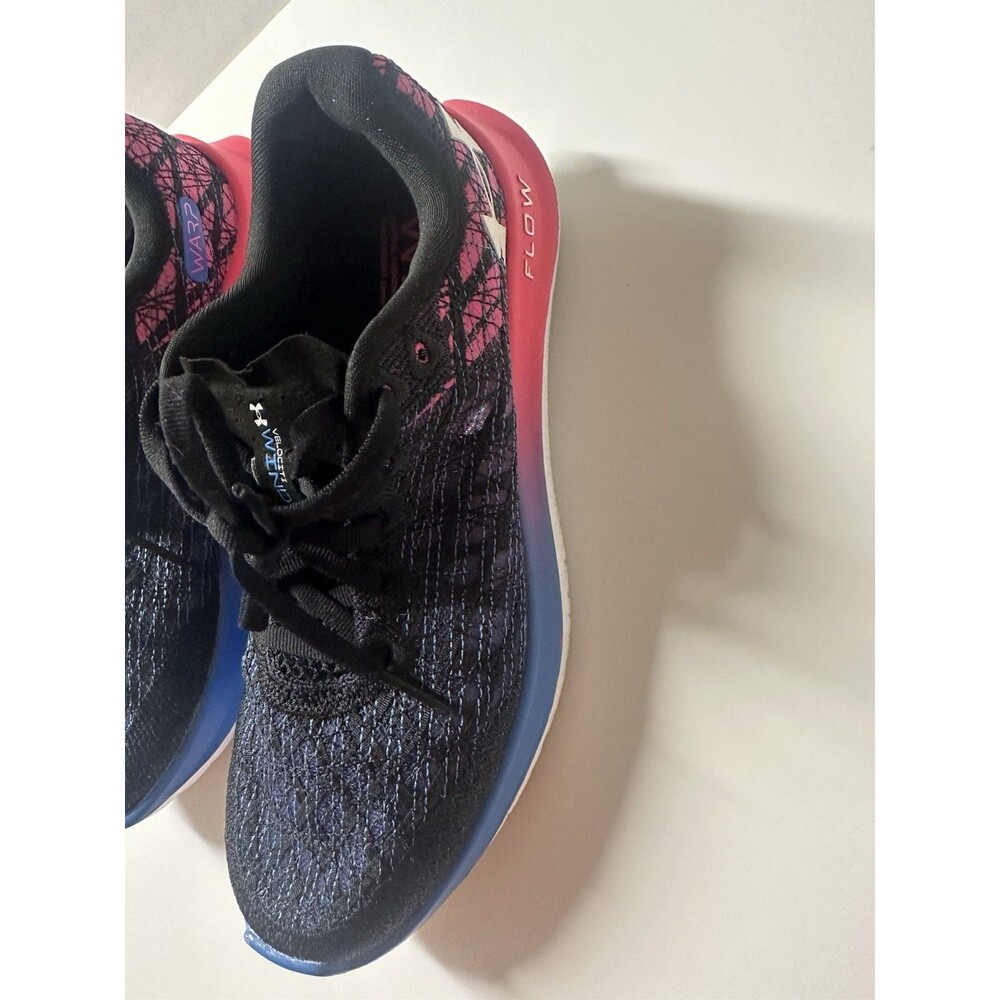 Under Armour Flow Velociti Wind  Running Tenis Black Pink And Blue Size 7 - Picture 4 of 13